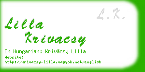 lilla krivacsy business card