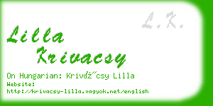 lilla krivacsy business card